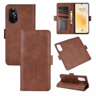 For Huawei nova 8 5G Dual-side Magnetic Buckle Horizontal Flip Leather Case with Holder & Card Slots & Wallet(Brown)