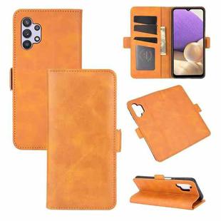 For Samsung Galaxy A32 5G Dual-side Magnetic Buckle Horizontal Flip Leather Case with Holder & Card Slots & Wallet(Yellow)