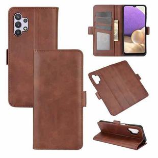 For Samsung Galaxy A32 5G Dual-side Magnetic Buckle Horizontal Flip Leather Case with Holder & Card Slots & Wallet(Brown)