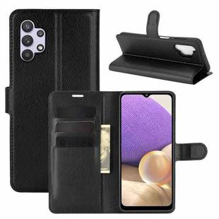 For Samsung Galaxy A32 5G Litchi Texture Horizontal Flip Protective Case with Holder & Card Slots & Wallet(Black)