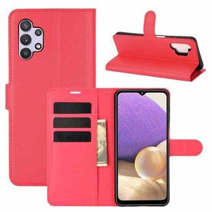 For Samsung Galaxy A32 5G Litchi Texture Horizontal Flip Protective Case with Holder & Card Slots & Wallet(Red)