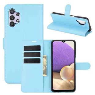 For Samsung Galaxy A32 5G Litchi Texture Horizontal Flip Protective Case with Holder & Card Slots & Wallet(Blue)