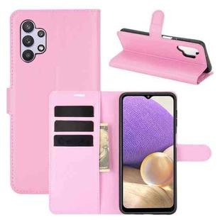 For Samsung Galaxy A32 5G Litchi Texture Horizontal Flip Protective Case with Holder & Card Slots & Wallet(Pink)