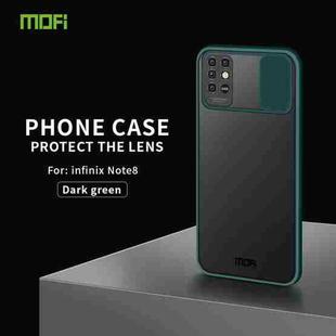 For INFINIX Note8 MOFI Xing Dun Series PC + TPU Anti-peep Waterproof And Anti-drop All-inclusive Protective Shell, Translucent Frosted(Green)