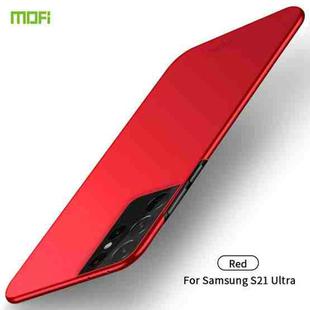 For Samsung Galaxy S21 Ultra 5G MOFI Frosted PC Ultra-thin Hard Case(Red)