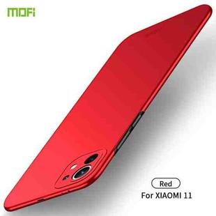 For Xiaomi Mi 11 MOFI Frosted PC Ultra-thin Hard Case(Red)