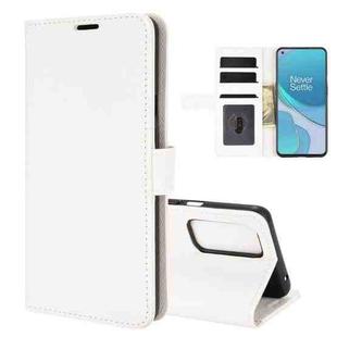 For OnePlus 9 R64 Texture Single Horizontal Flip Protective Case with Holder & Card Slots & Wallet& Photo Frame(White)