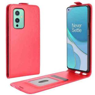 For OnePlus 9 R64 Texture Single Vertical Flip Leather Protective Case with Card Slots & Photo Frame(Red)