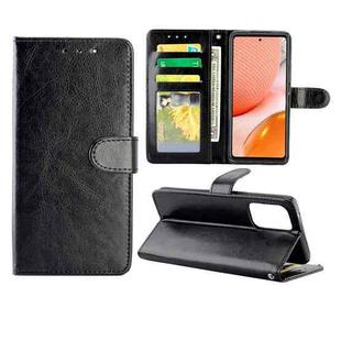 For Samsung Galaxy A72 5G / 4G Crazy Horse Texture Leather Horizontal Flip Protective Case with Holder & Card Slots & Wallet & Photo Frame(Black)