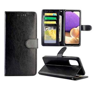 For Samsung Galaxy A32 5G Crazy Horse Texture Leather Horizontal Flip Protective Case with Holder & Card Slots & Wallet & Photo Frame(Black)