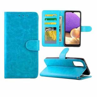 For Samsung Galaxy A32 5G Crazy Horse Texture Leather Horizontal Flip Protective Case with Holder & Card Slots & Wallet & Photo Frame(Baby Blue)