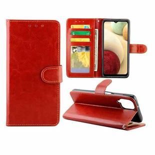 For Samsung Galaxy A12 5G Crazy Horse Texture Leather Horizontal Flip Protective Case with Holder & Card Slots & Wallet & Photo Frame(Brown)