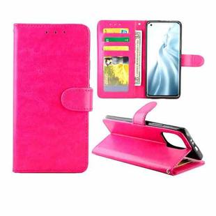For Xiaomi Mi 11 Crazy Horse Texture Leather Horizontal Flip Protective Case with Holder & Card Slots & Wallet & Photo Frame(Rose Red)