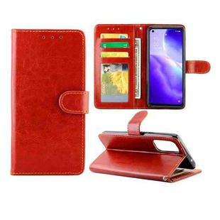 For OPPO Reno5 5G Crazy Horse Texture Leather Horizontal Flip Protective Case with Holder & Card Slots & Wallet & Photo Frame(Brown)