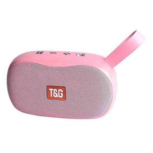 T&G TG173 TWS Subwoofer Bluetooth Speaker With Braided Cord, Support USB / AUX / TF Card / FM(Pink)