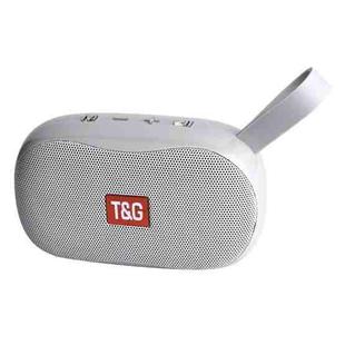 T&G TG173 TWS Subwoofer Bluetooth Speaker With Braided Cord, Support USB / AUX / TF Card / FM(Silver)