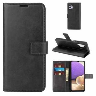 For Samsung Galaxy A32 4G Retro Calf Pattern Buckle Horizontal Flip Leather Case with Holder & Card Slots & Wallet(Black)