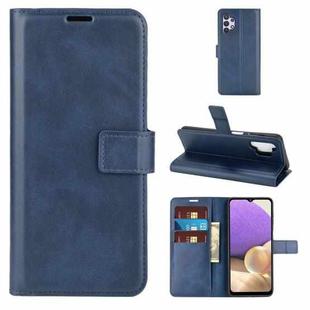 For Samsung Galaxy A32 4G Retro Calf Pattern Buckle Horizontal Flip Leather Case with Holder & Card Slots & Wallet(Blue)