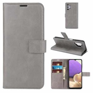 For Samsung Galaxy A32 4G Retro Calf Pattern Buckle Horizontal Flip Leather Case with Holder & Card Slots & Wallet(Grey)