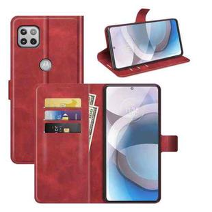 For Motorola One 5G Ace Retro Calf Pattern Buckle Horizontal Flip Leather Case with Holder & Card Slots & Wallet(Red)