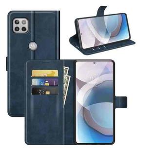 For Motorola One 5G Ace Retro Calf Pattern Buckle Horizontal Flip Leather Case with Holder & Card Slots & Wallet(Blue)