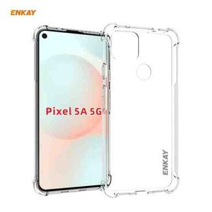 For Google Pixel 5A 5G Hat-Prince ENKAY Clear TPU Shockproof Case Soft Anti-slip Cover