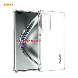 For Honor V40 Hat-Prince ENKAY Clear TPU Shockproof Case Soft Anti-slip Cover