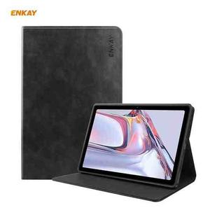 For Samsung Galaxy Tab A7 10.4 T500 / T505 2020 / 2022 ENKAY Cow Texture TPU Leather Smart Case(Black)