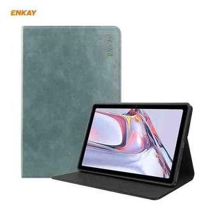 For Samsung Galaxy Tab A7 10.4 T500 / T505 2020 / 2022 ENKAY Cow Texture TPU Leather Smart Case(Green)