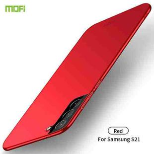 For Samsung Galaxy S21 5G MOFI Frosted PC Ultra-thin Hard Case(Red)