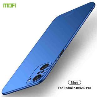 For Xiaomi Redmi K40 / K40 Pro MOFI Frosted PC Ultra-thin Hard Case(Blue)