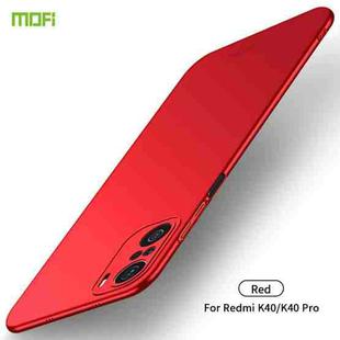 For Xiaomi Redmi K40 / K40 Pro MOFI Frosted PC Ultra-thin Hard Case(Red)