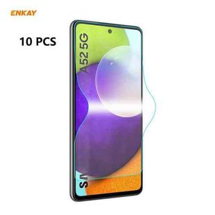 For Samsung Galaxy A52 5G / 4G 10 PCS ENKAY Hat-Prince 0.1mm 3D Full Screen Protector Explosion-proof Hydrogel Film