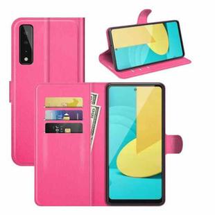 For LG Stylo 7 5G Litchi Texture Horizontal Flip Protective Case with Holder & Card Slots & Wallet(Rose red)