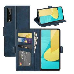 For LG Stylo 7 5G Dual-side Magnetic Buckle Horizontal Flip Leather Case with Holder & Card Slots & Wallet(Dark Blue)