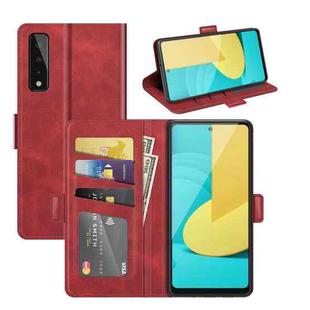 For LG Stylo 7 5G Dual-side Magnetic Buckle Horizontal Flip Leather Case with Holder & Card Slots & Wallet(Red)