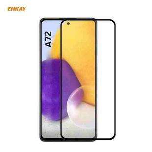 For Samsung Galaxy A72 5G / 4G ENKAY Hat-Prince Full Glue 0.26mm 9H 2.5D Tempered Glass Full Coverage Film