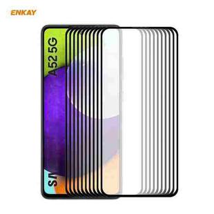 For Samsung Galaxy A52 5G / 4G  5G 10pcs ENKAY Hat-Prince Full Glue 0.26mm 9H 2.5D Tempered Glass Full Coverage Film