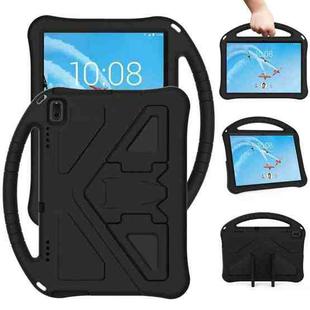 For Lenovo Tab E10 TB-X104F EVA Flat Anti Falling Protective Case Shell with Holder(Black)