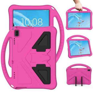 For Lenovo Tab E10 TB-X104F EVA Flat Anti Falling Protective Case Shell with Holder(RoseRed)