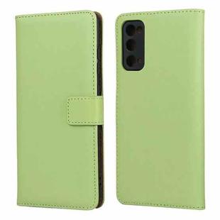 Plain Texture Cowhide Leather Horizontal Flip Case with Magnetic Clasp & Holder & Card Slots & Wallet For Samsung Galaxy S20 FE(Green)
