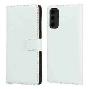 Plain Texture Cowhide Leather Horizontal Flip Case with Magnetic Clasp & Holder & Card Slots & Wallet For Samsung Galaxy S20 FE(White)