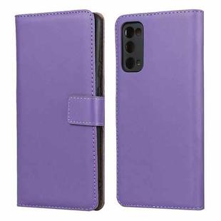 Plain Texture Cowhide Leather Horizontal Flip Case with Magnetic Clasp & Holder & Card Slots & Wallet For Samsung Galaxy S20 FE(Purple)