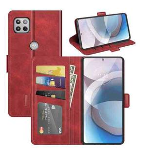 For Motorola Moto One 5G Ace Dual-side Magnetic Buckle Horizontal Flip Leather Case with Holder & Card Slots & Wallet(Red)