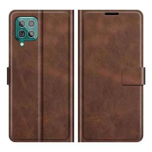 For Samsung Galaxy F62/M62 Retro Calf Pattern Buckle Horizontal Flip Leather Case with Holder & Card Slots & Wallet(Dark Brown)