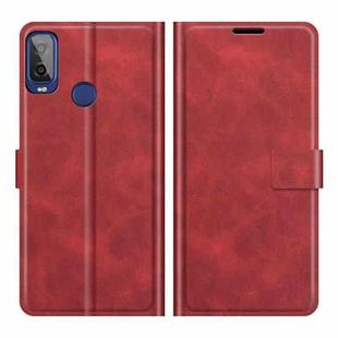 For Alcatel 1L 2021 Retro Calf Pattern Buckle Horizontal Flip Leather Case with Holder & Card Slots & Wallet(Red)