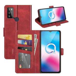 For Alcatel 1S 2021/3L 2021 Dual-side Magnetic Buckle Horizontal Flip Leather Case with Holder & Card Slots & Wallet(Red)