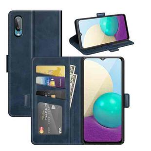 For Samsung Galaxy A02/M02 Dual-side Magnetic Buckle Horizontal Flip Leather Case with Holder & Card Slots & Wallet(Black)