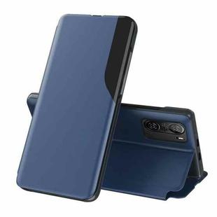 For Xiaomi Redmi K40 / K40 Pro Attraction Flip Holder Leather Phone Case(Blue)