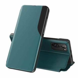 For Xiaomi Redmi K40 / K40 Pro Attraction Flip Holder Leather Phone Case(Green)